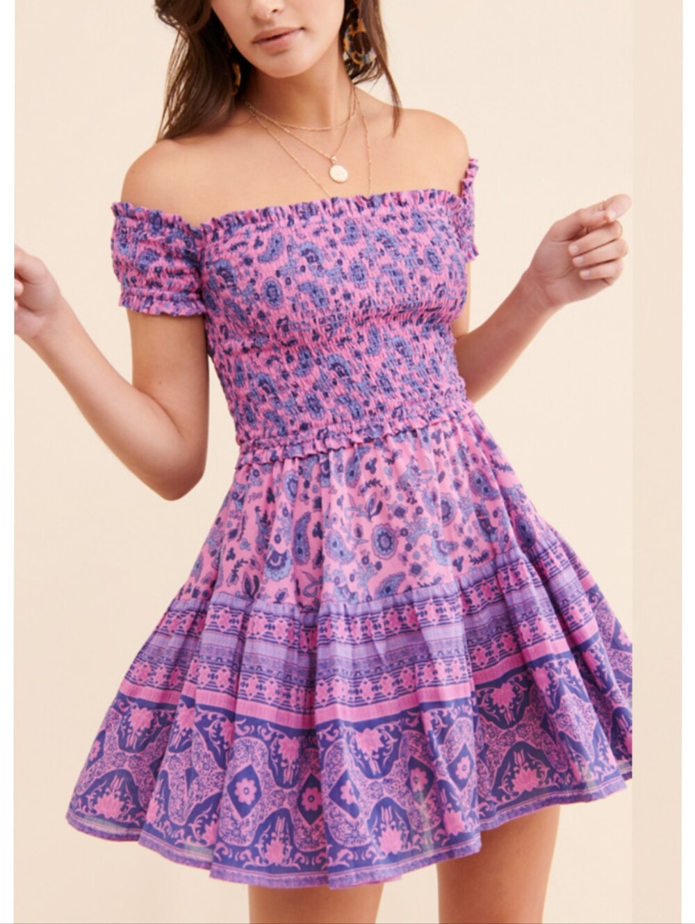 Spell And The Gypsy Journey Rara Mini Dress In Mulberry